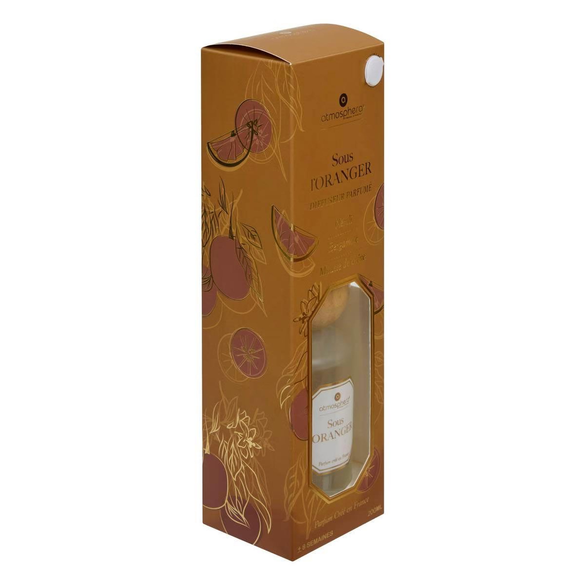 Voir la diapositive 2 : ATMOSPHERA Diffuseur de parfum en verre  elisa  200ml sous l'oranger