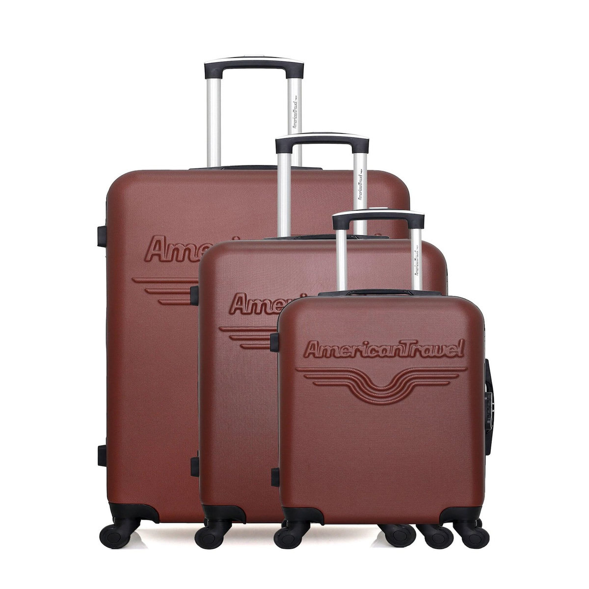 AMERICAN TRAVEL AMERICAN TRAVEL - Set de 3 Valises CHELSEA 75 cm 4 Roues