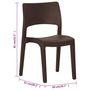 Voir la diapositive 6 : VIDAXL Chaises de jardin lot de 2 Moka Polypropylene