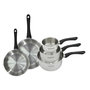 Voir la diapositive 1 : Fackelmann Set 2 poêles 20 et 24 cm et 3 casseroles 12 16 et 20 cm en inox Fackelmann Geneva