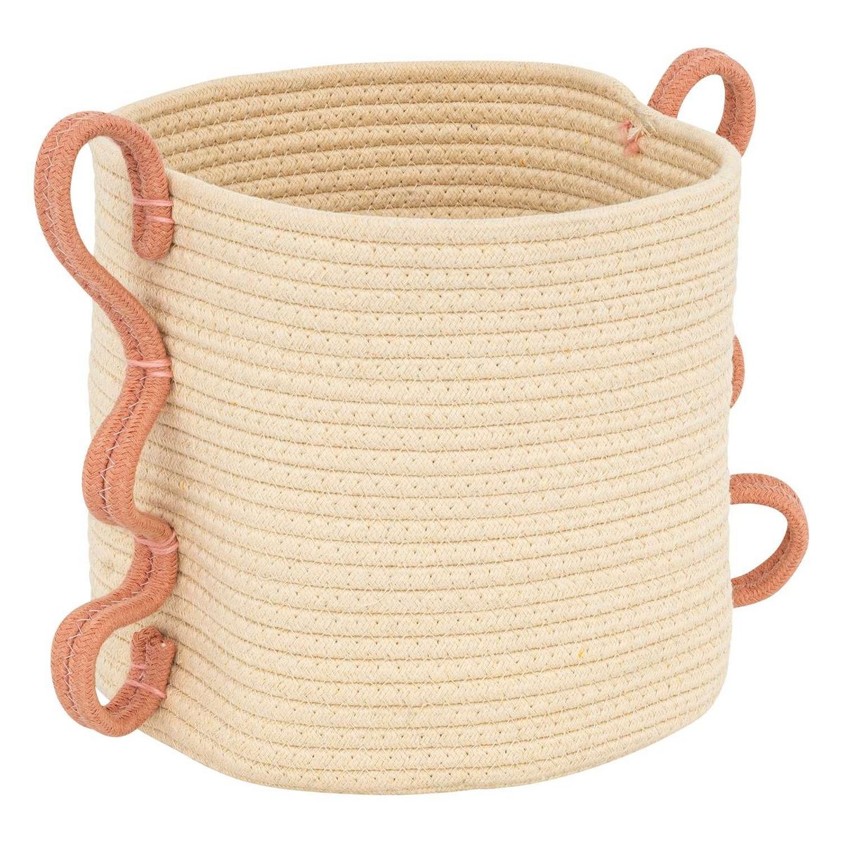 ATMOSPHERA Ensemble de 2 paniers en coton et polyester - Beige et marron