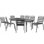 Habitat et Jardin Salon de jardin en métal  Bilbao  - 8 places - Gris