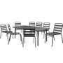 Voir la diapositive 1 : Habitat et Jardin Salon de jardin en métal  Bilbao  - 8 places - Gris