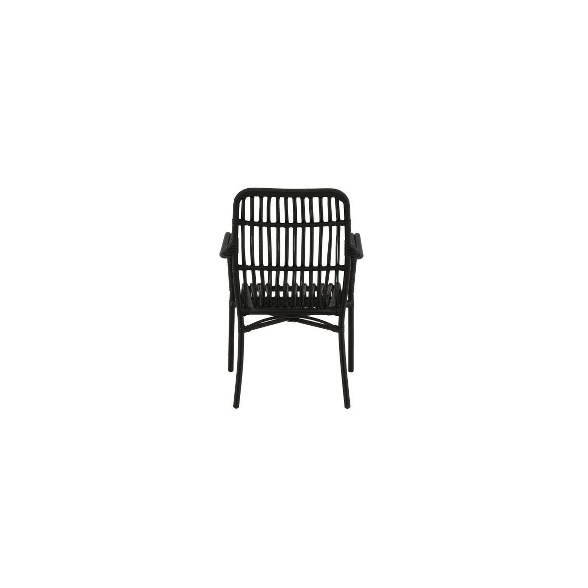 Voir la diapositive 5 : Paris Prix Chaise de jardin en rotin  rizal  90cm noir