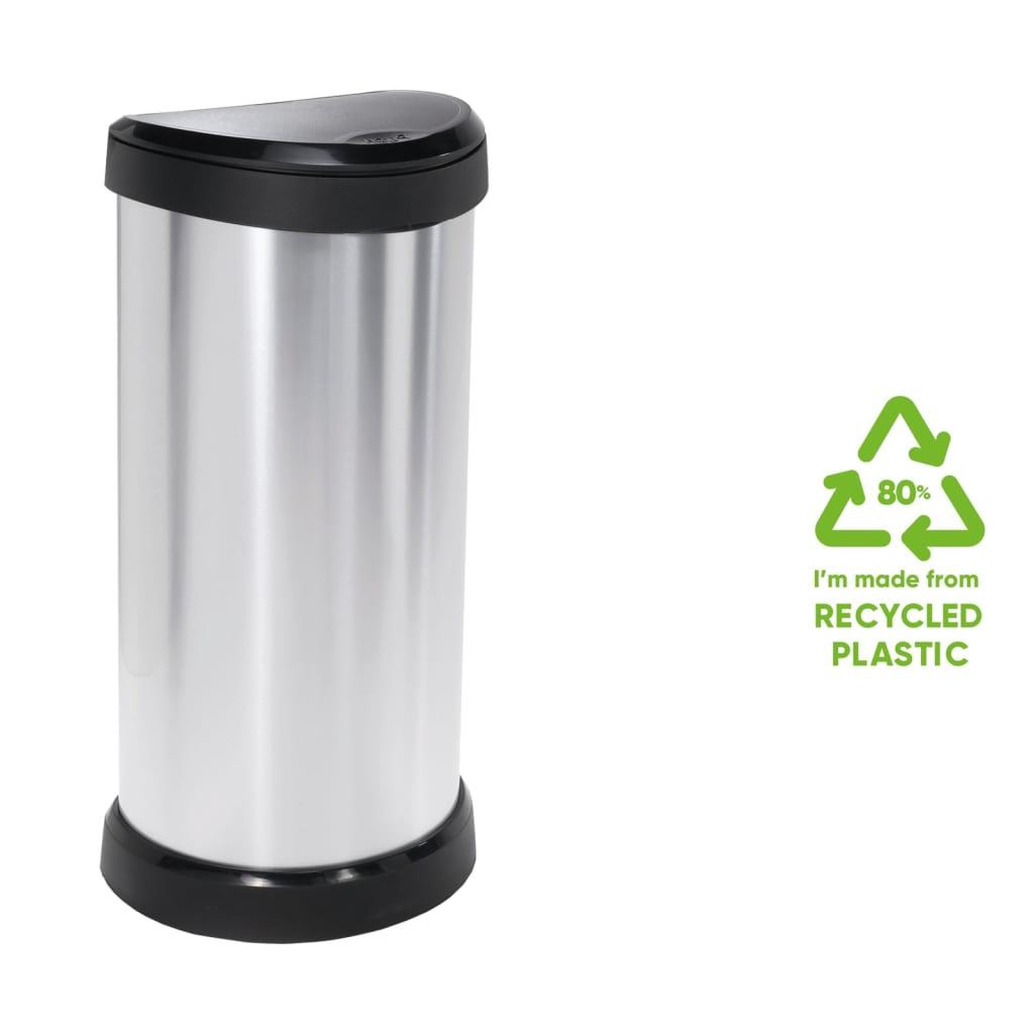 Voir la diapositive 3 : CURVER Curver Poubelle a pedale Deco Ovale 40 L Argente