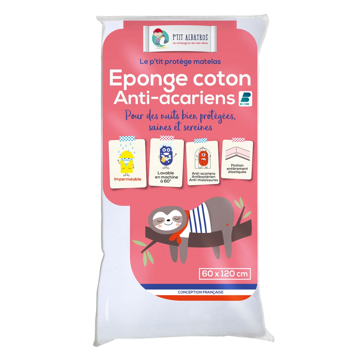 Ptit Albatros Alèse imperméable éponge anti-acariens Bi ome