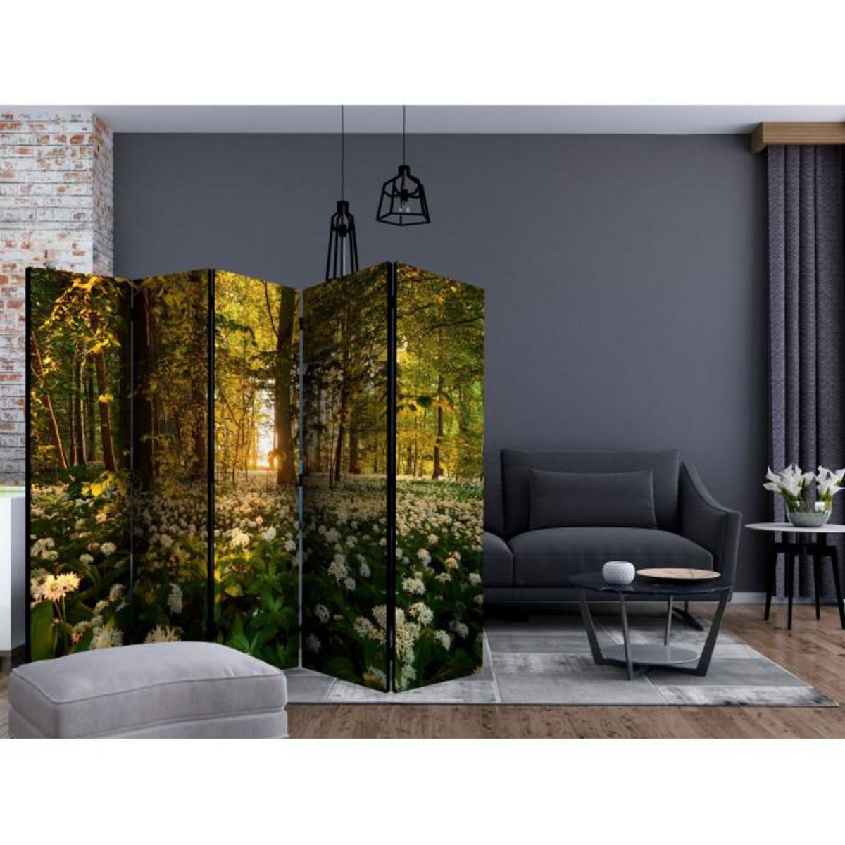 Paris Prix Paravent 5 Volets  Forest Flora  172x225cm