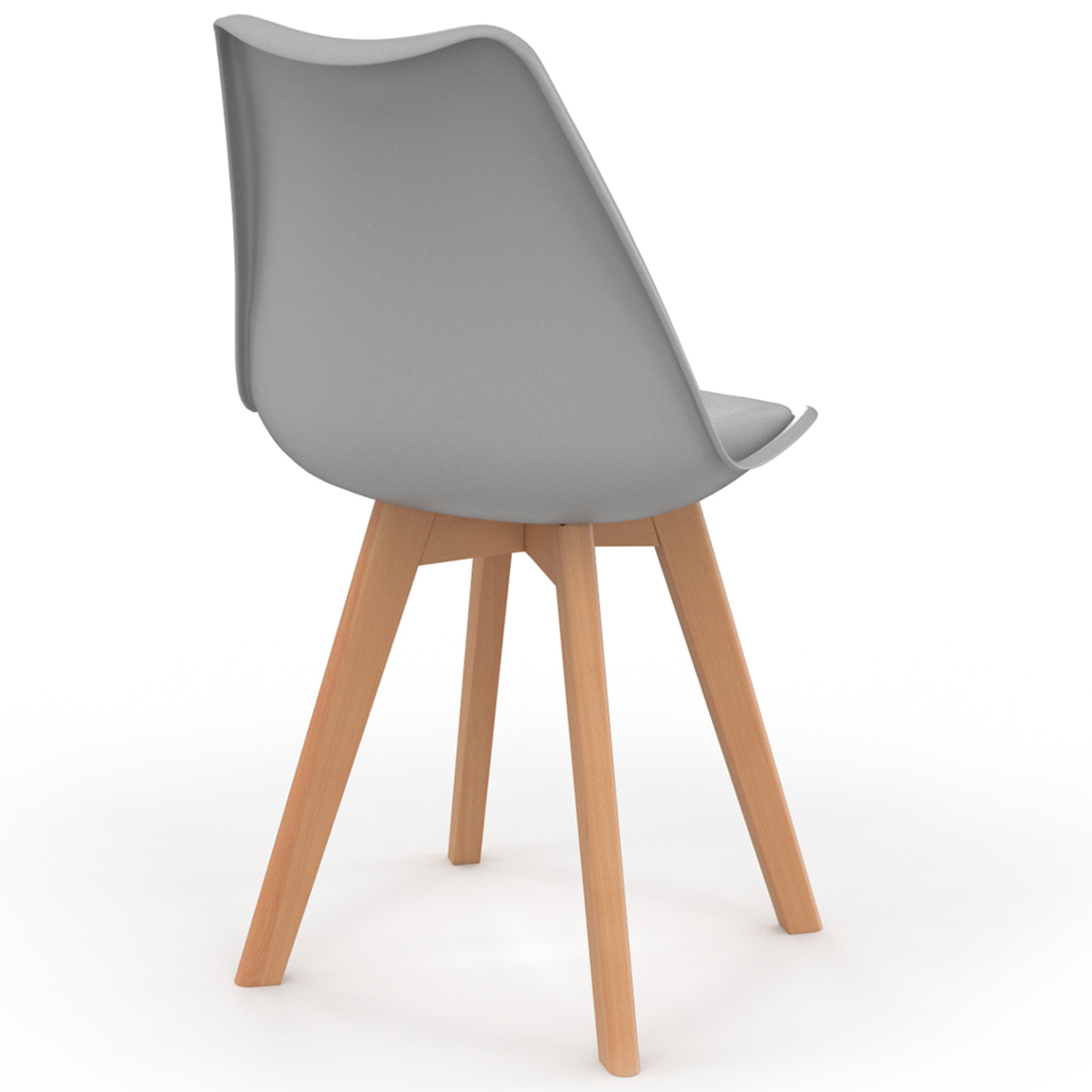 Voir la diapositive 4 : ID MARKET Lot de 4 chaises scandinaves sara gris clair pour salle à manger
