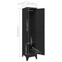 Voir la diapositive 6 : VIDAXL Armoire a casiers Noir 38x45x180 cm Acier