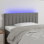 VIDAXL Tete de lit a LED Gris fonce 90x5x78/88 cm Tissu