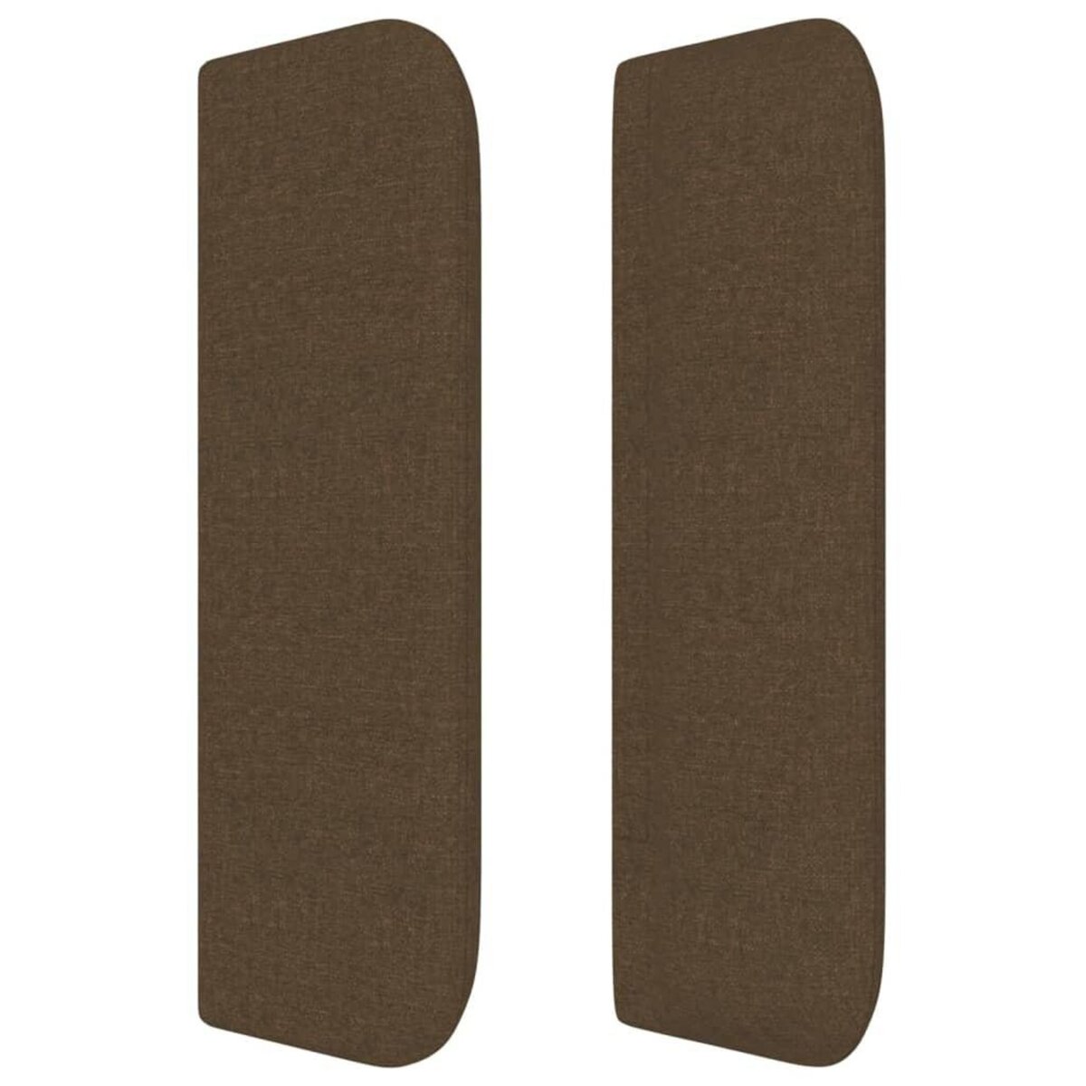 VIDAXL Tete de lit avec oreilles Marron Fonce 103x16x78/88 cm Tissu