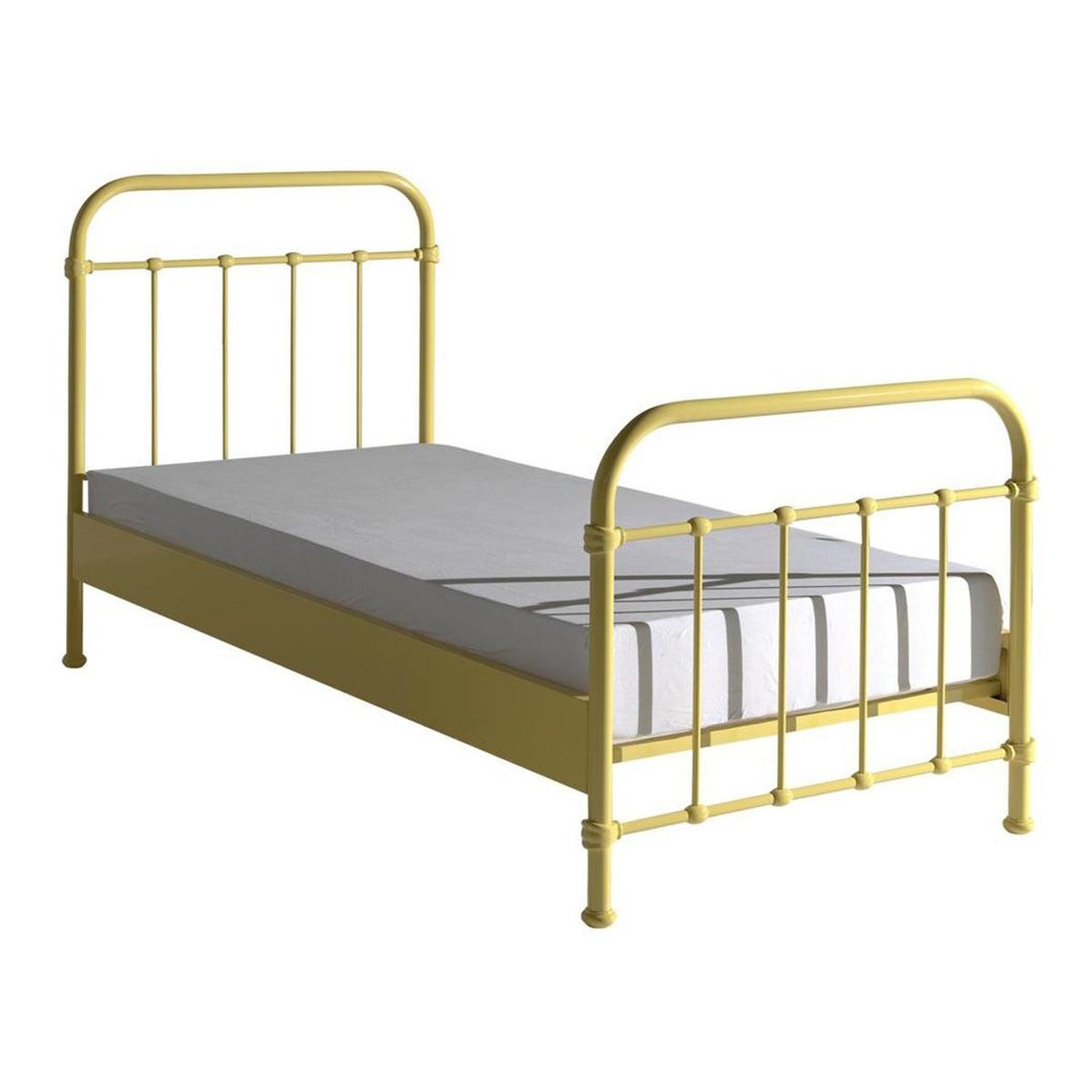 Paris Prix Lit enfant métal  new york  90x200cm jaune
