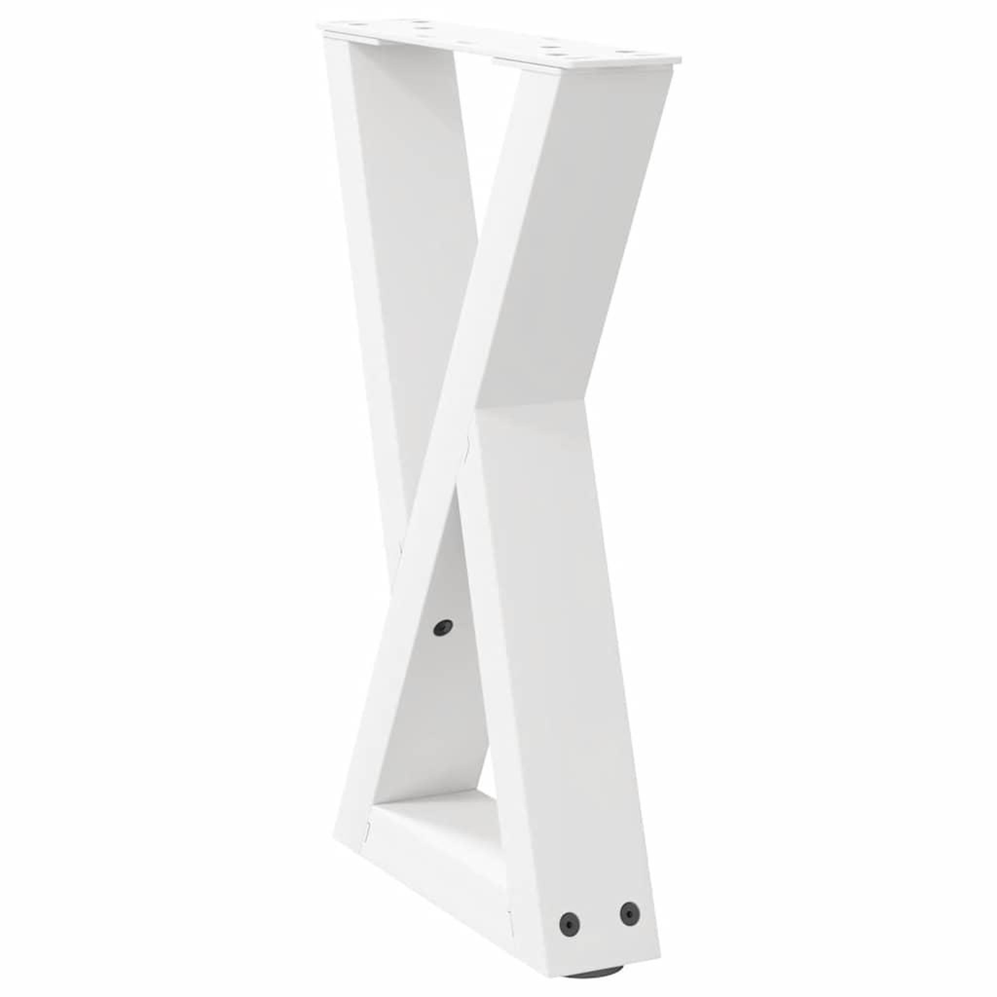 Voir la diapositive 4 : VIDAXL Pieds de table basse 2 pcs blanc 28x(42-43,3) cm acier