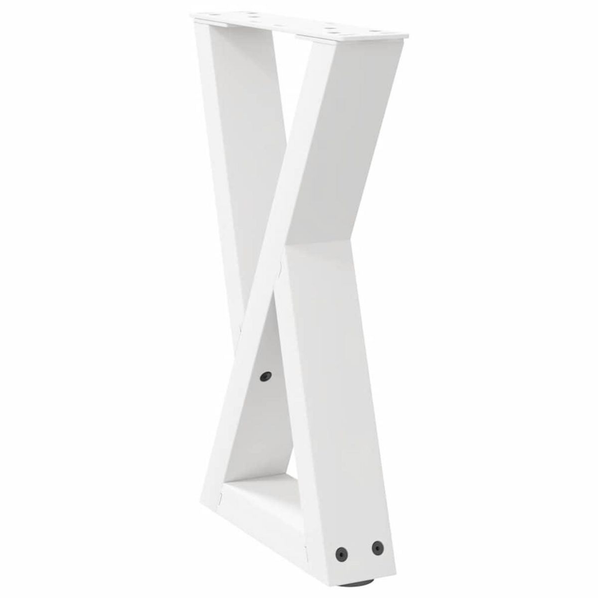 VIDAXL Pieds de table basse 2 pcs blanc 28x(42-43,3) cm acier