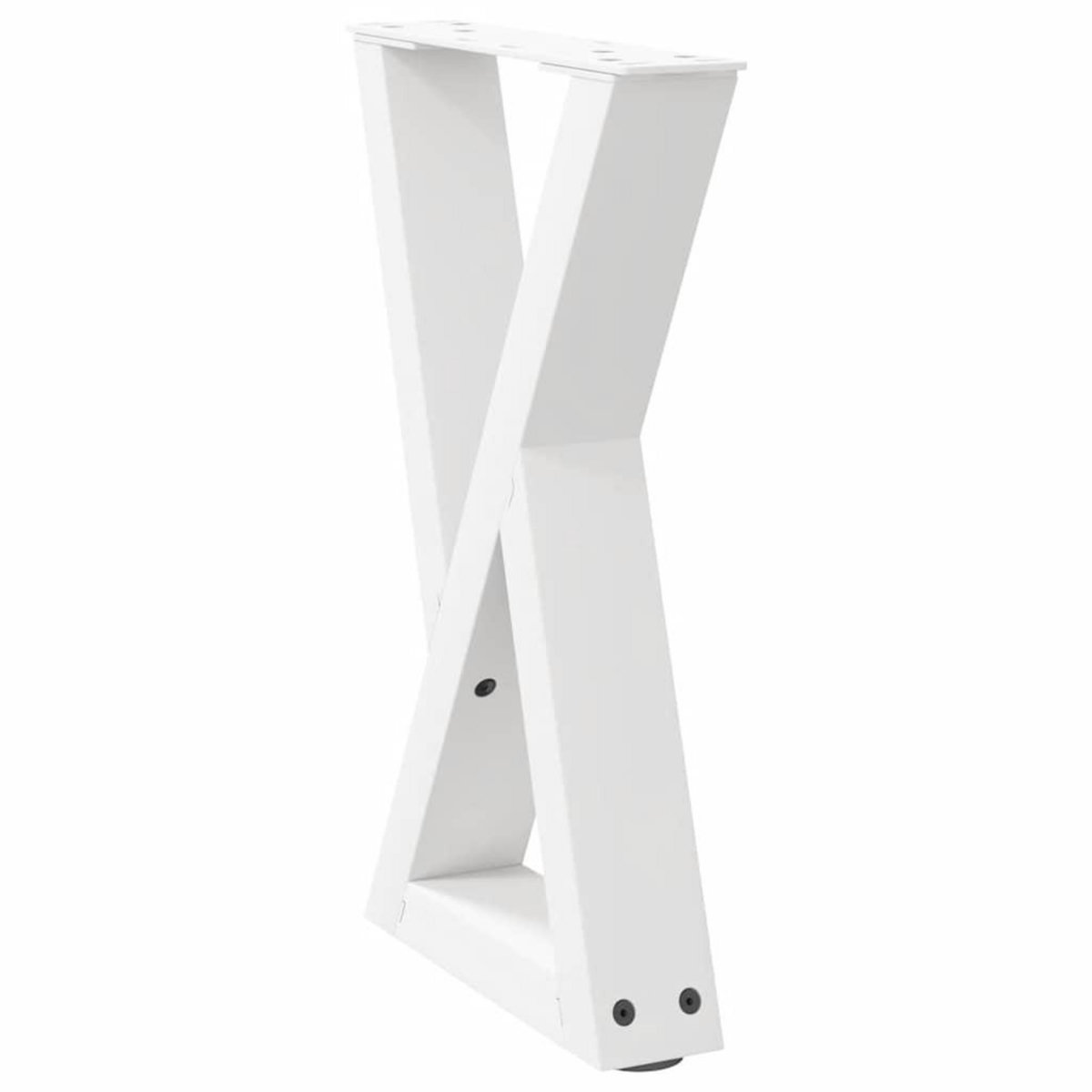 VIDAXL Pieds de table basse 2 pcs blanc 28x(42-43,3) cm acier