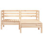 Voir la diapositive 4 : VIDAXL Canape de jardin 2 places et repose-pied bois pin massif