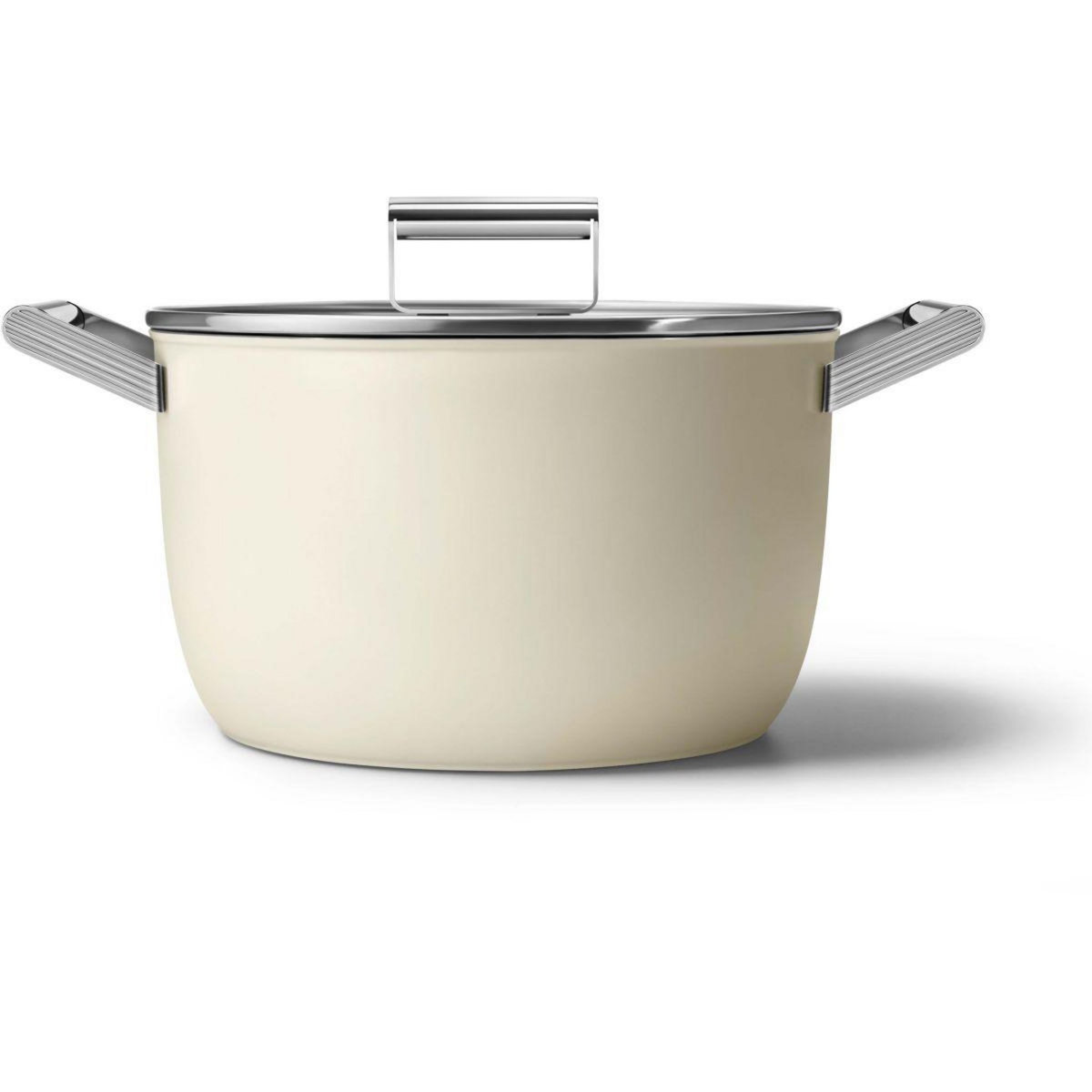 SMEG Faitout diam 26 cm tout feux creme mat
