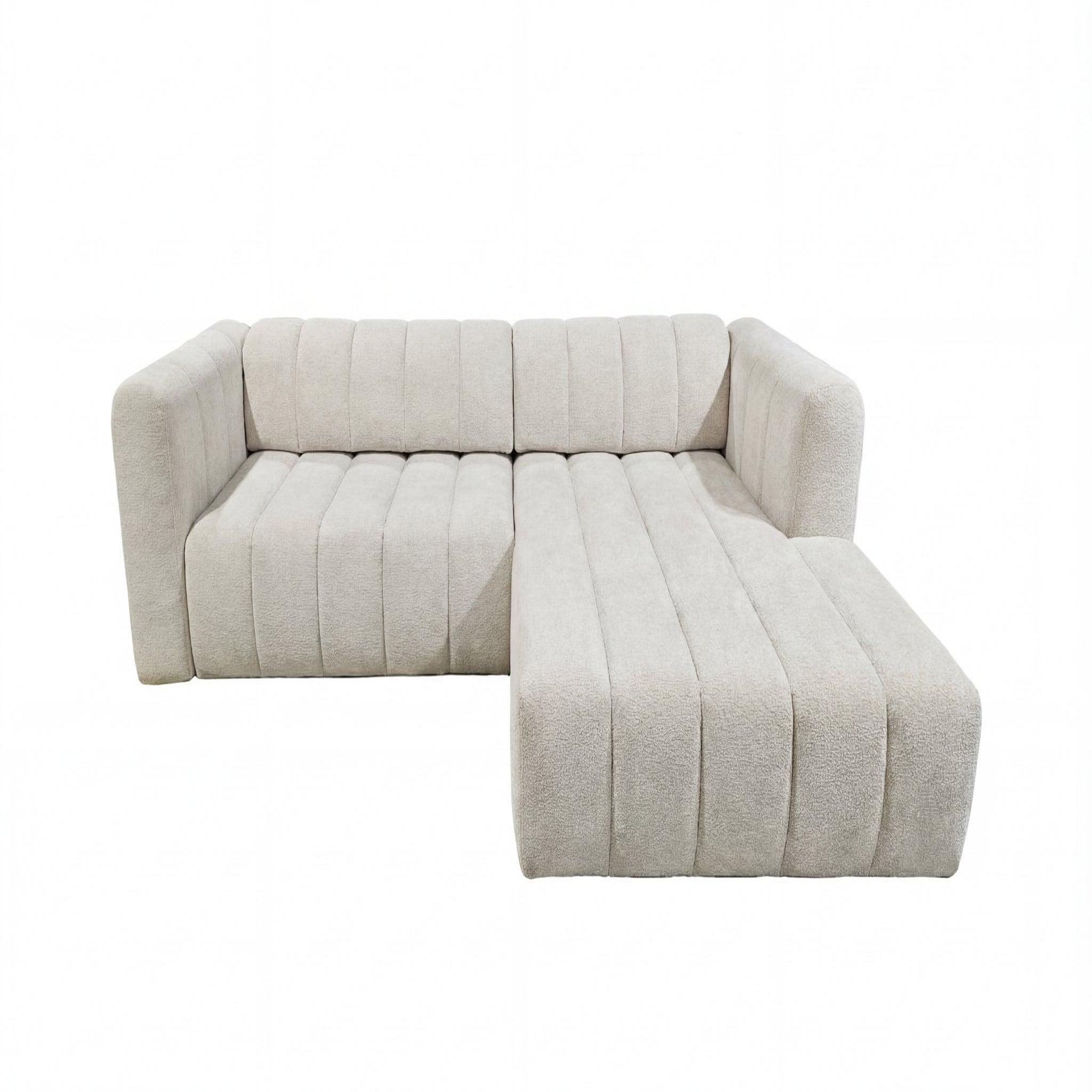 CASANOVA PARIS Marius - canapé d'angle tissu chenille. Coloris disponibles : Vert, Bleu, Gris, Beige, Marron
