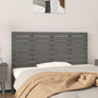Voir la diapositive 1 : VIDAXL Tete de lit murale Gris 146x3x63 cm Bois massif de pin