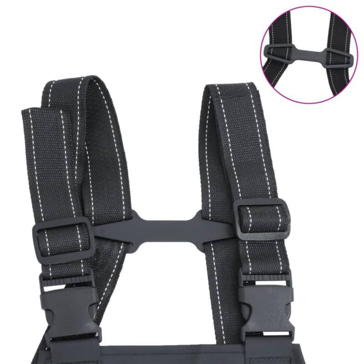 VIDAXL Cuissardes avec bottes noir taille 40