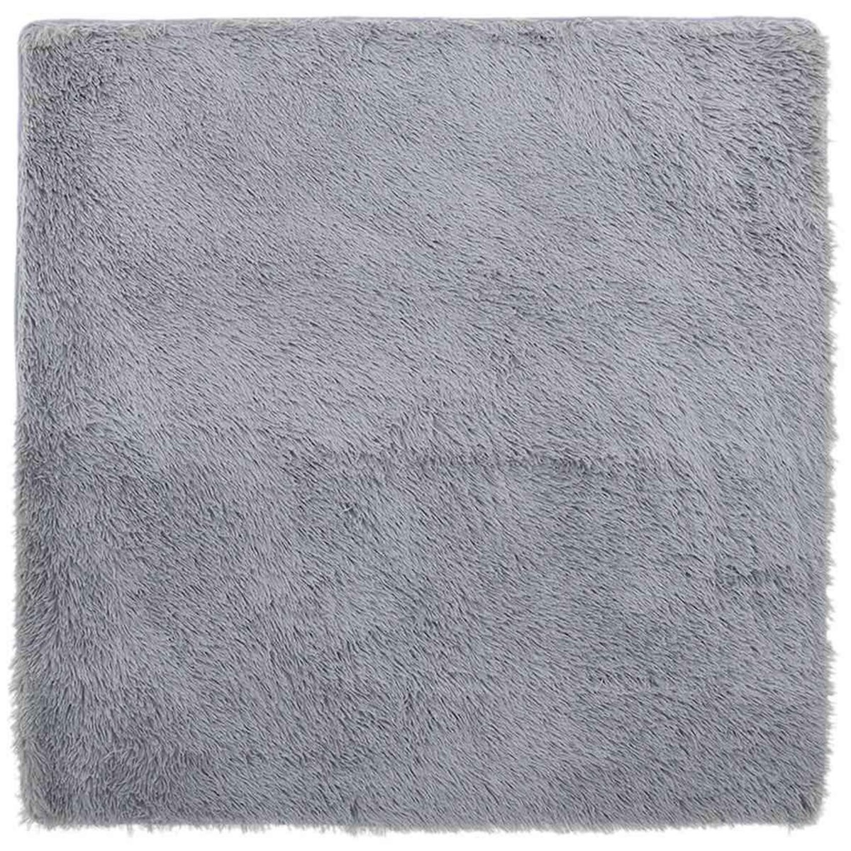 VIDAXL Tapis Shaggy a poils longs NAVARRA gris argente 160x160 cm