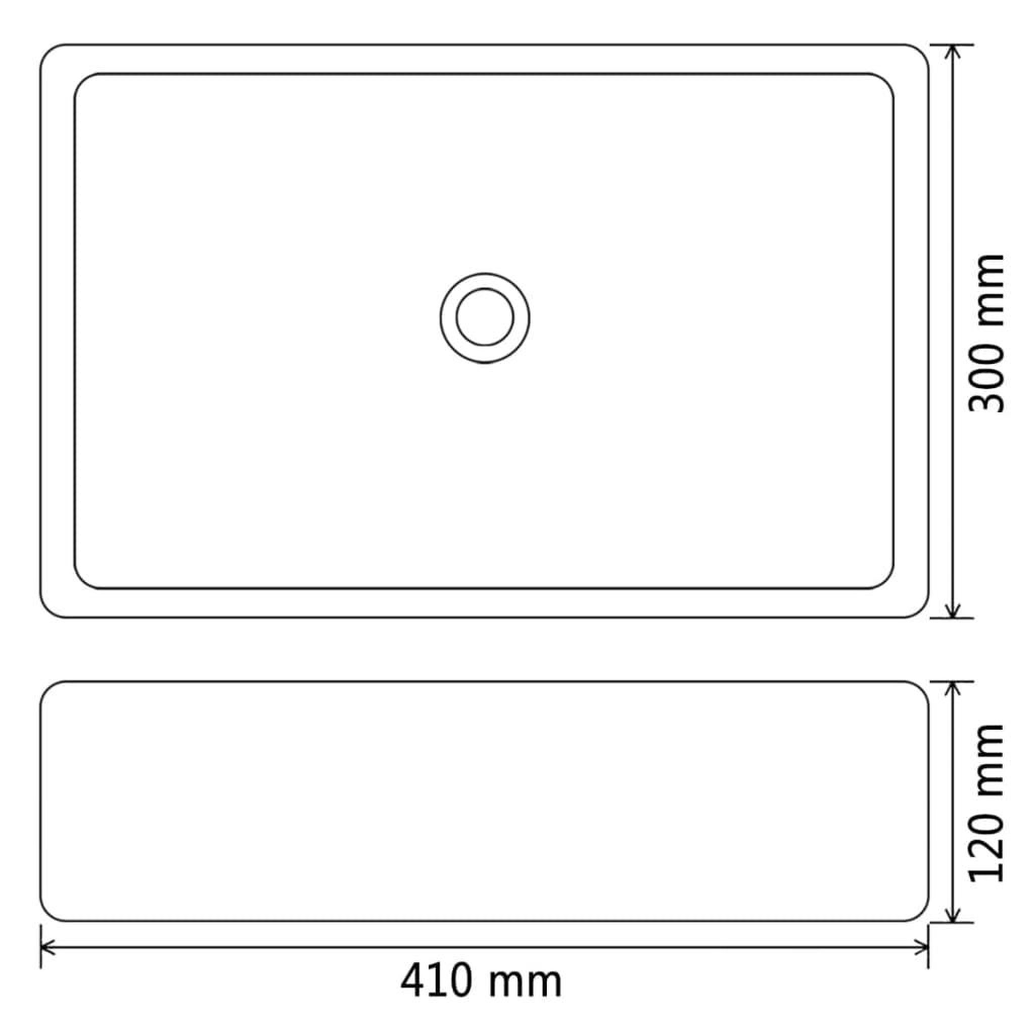 Voir la diapositive 6 : VIDAXL Lavabo 41 x 30 x 12 cm Ceramique Argente