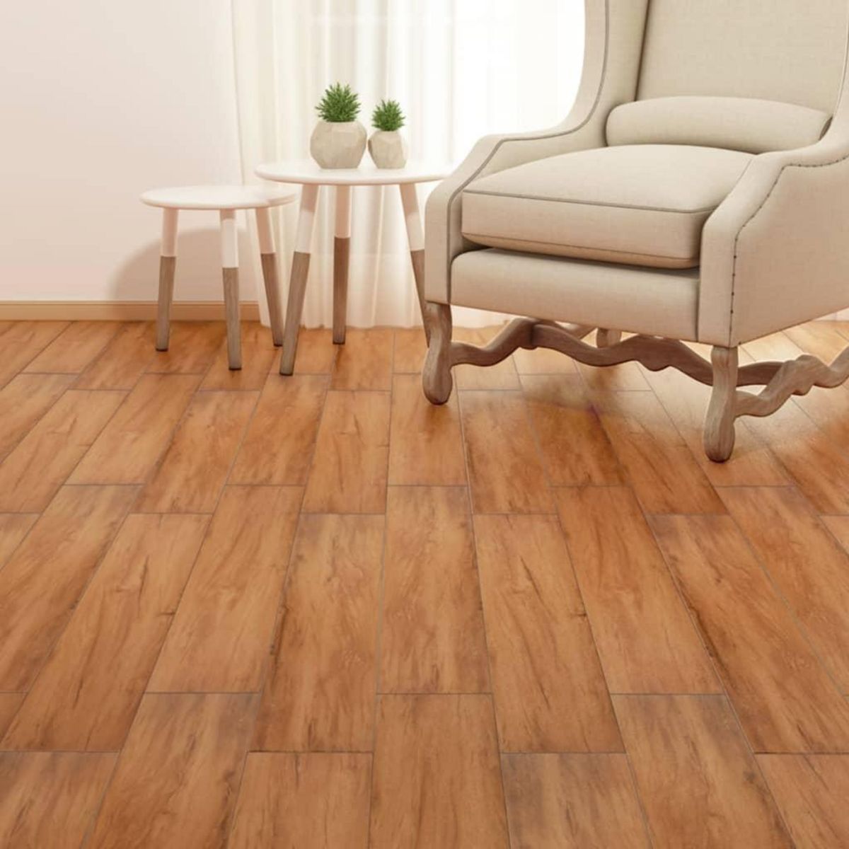 VIDAXL Dalles de plancher PVC autoadhesif 5,02 m^2 2 mm Orme naturel