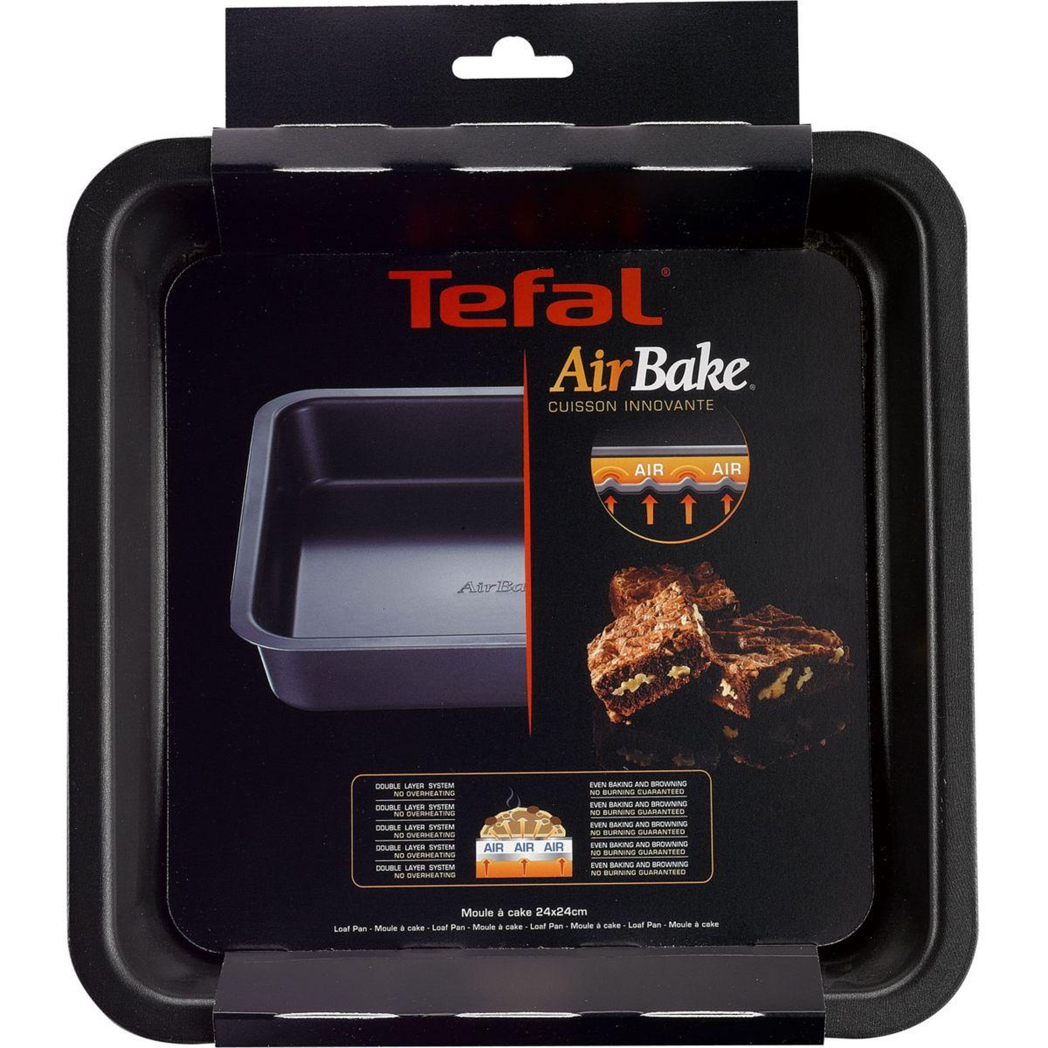 Voir la diapositive 2 : TEFAL Moule à cake carré airbake 23 cm
