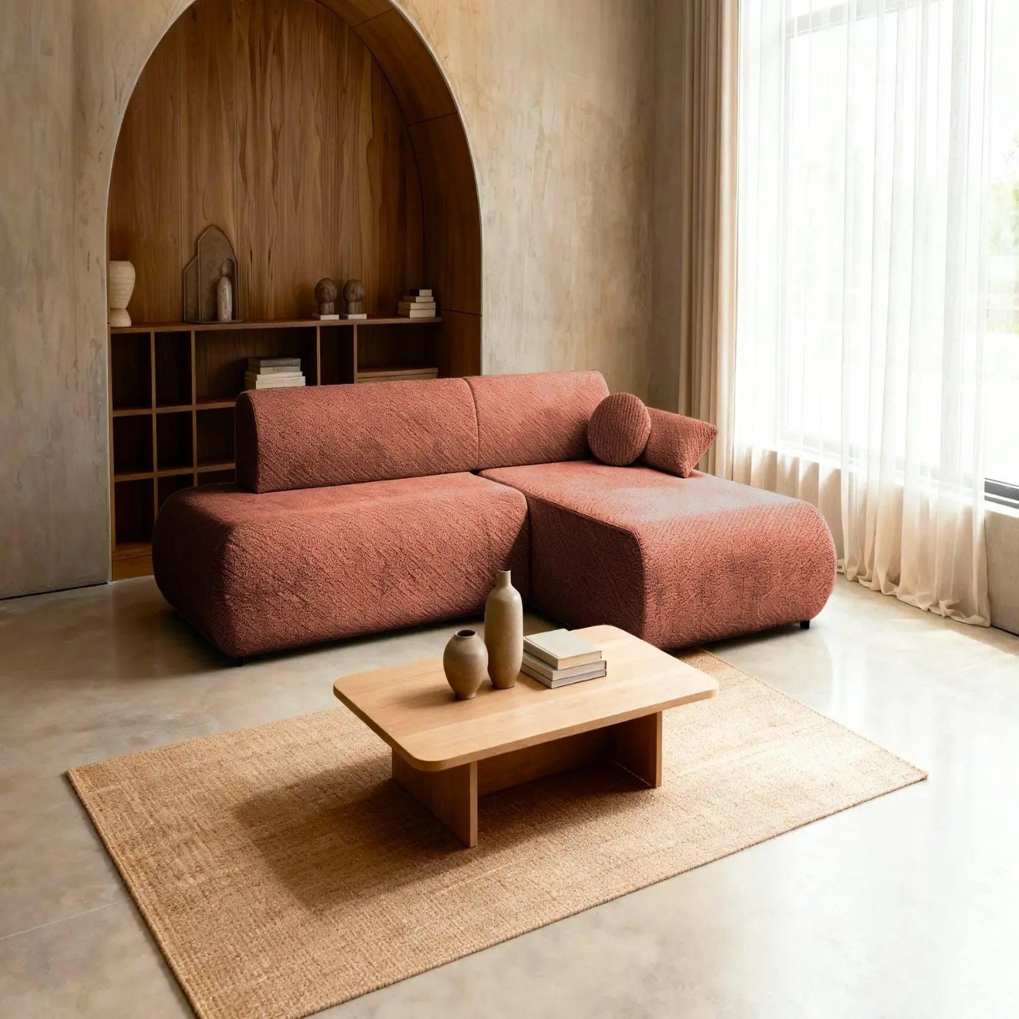 Voir la diapositive 2 : CASANOVA PARIS Levi - canapé d'angle convertible tissu lisse
