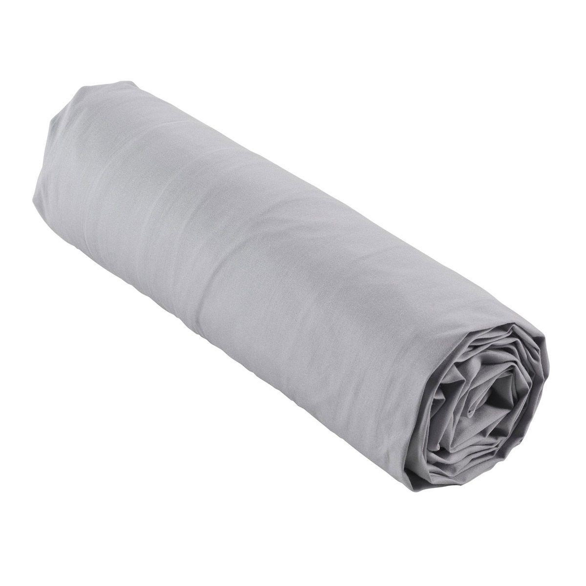 Voir la diapositive 2 : Douceur d'Intérieur Drap housse  percaline  90x190cm gris