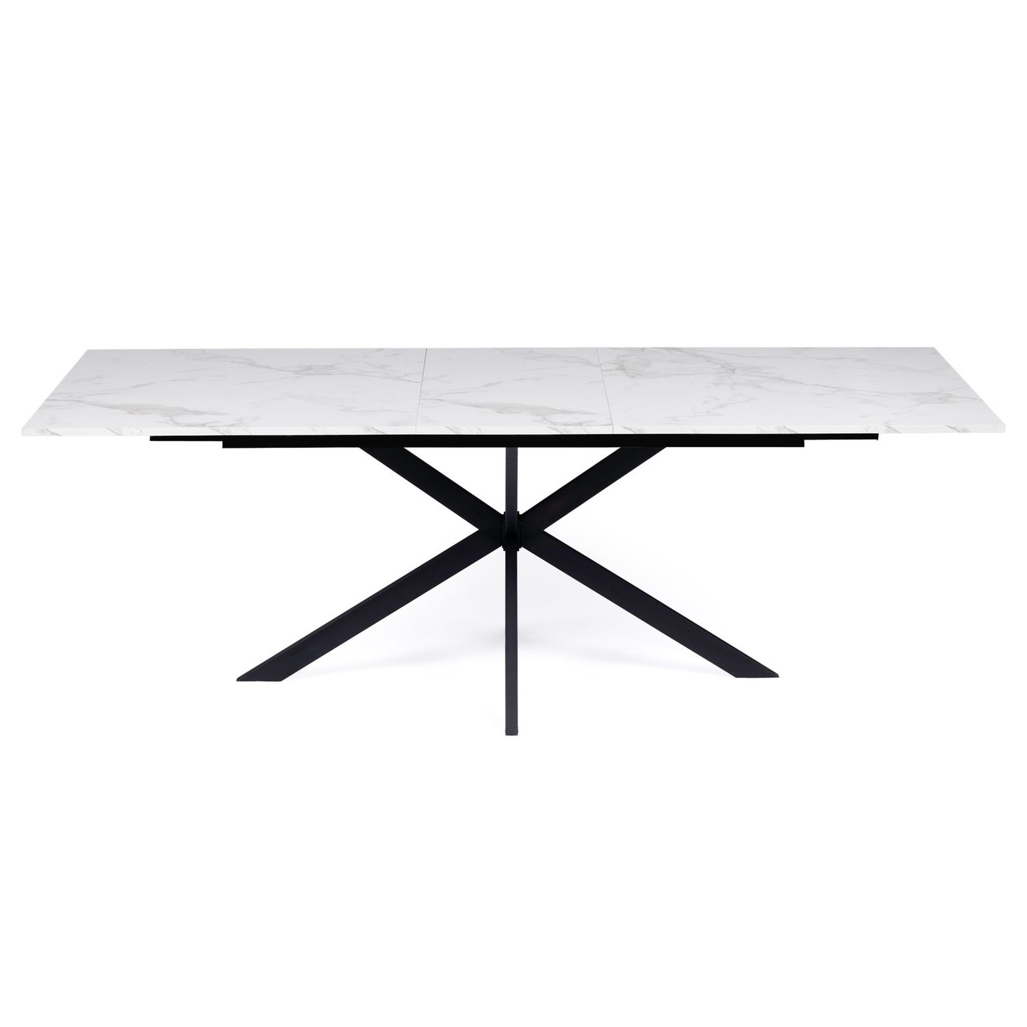 Voir la diapositive 3 : Table de séjour salle à manger extensible effet marbre L160/200 cm ALMA