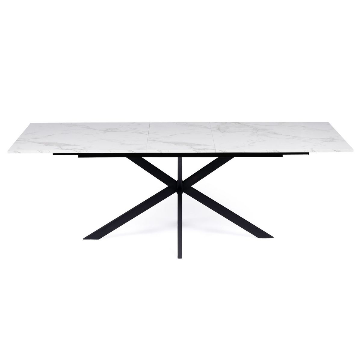 Table de séjour salle à manger extensible effet marbre L160/200 cm ALMA