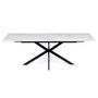 Voir la diapositive 3 : Table de séjour salle à manger extensible effet marbre L160/200 cm ALMA