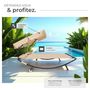 Voir la diapositive 4 : tectake Transat en acier pour 2 personnes noir/beige