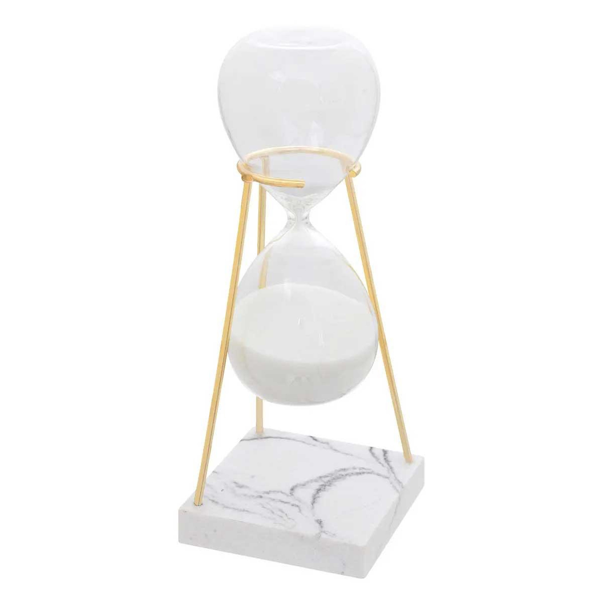 ATMOSPHERA Sablier déco effet marbre  olen  21cm gris