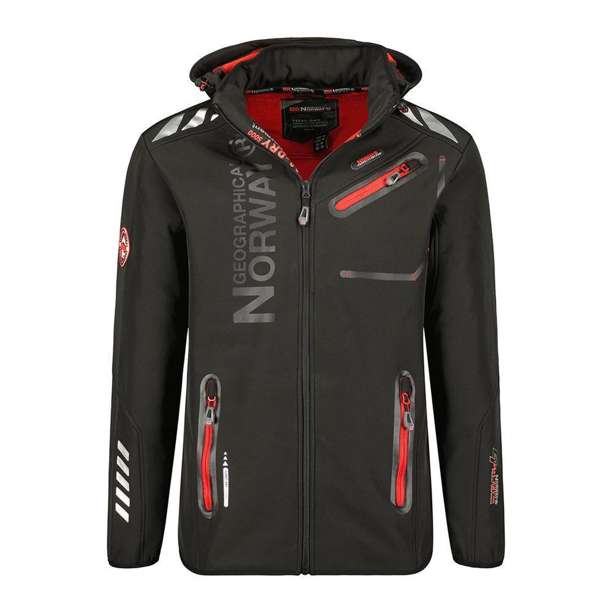 GEOGRAPHICAL NORWAY Parka Softshell Noir/Orange Homme Geographical Norway GN-ROYAUTE. Coloris disponibles : Noir