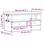 Voir la diapositive 6 : VIDAXL Table basse noir 100x51x45 cm bois d'ingenierie
