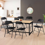 Voir la diapositive 2 : ID MARKET Lot de 6 chaises pliantes KITY noires en PU