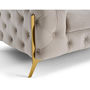 Voir la diapositive 6 : LISA DESIGN Camden - fauteuil chesterfield en velours - pieds en métal doré