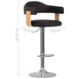 Voir la diapositive 6 : VIDAXL Tabourets de bar lot de 2 noir bois courbe et similicuir