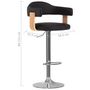 Voir la diapositive 6 : VIDAXL Tabourets de bar lot de 2 noir bois courbe et similicuir