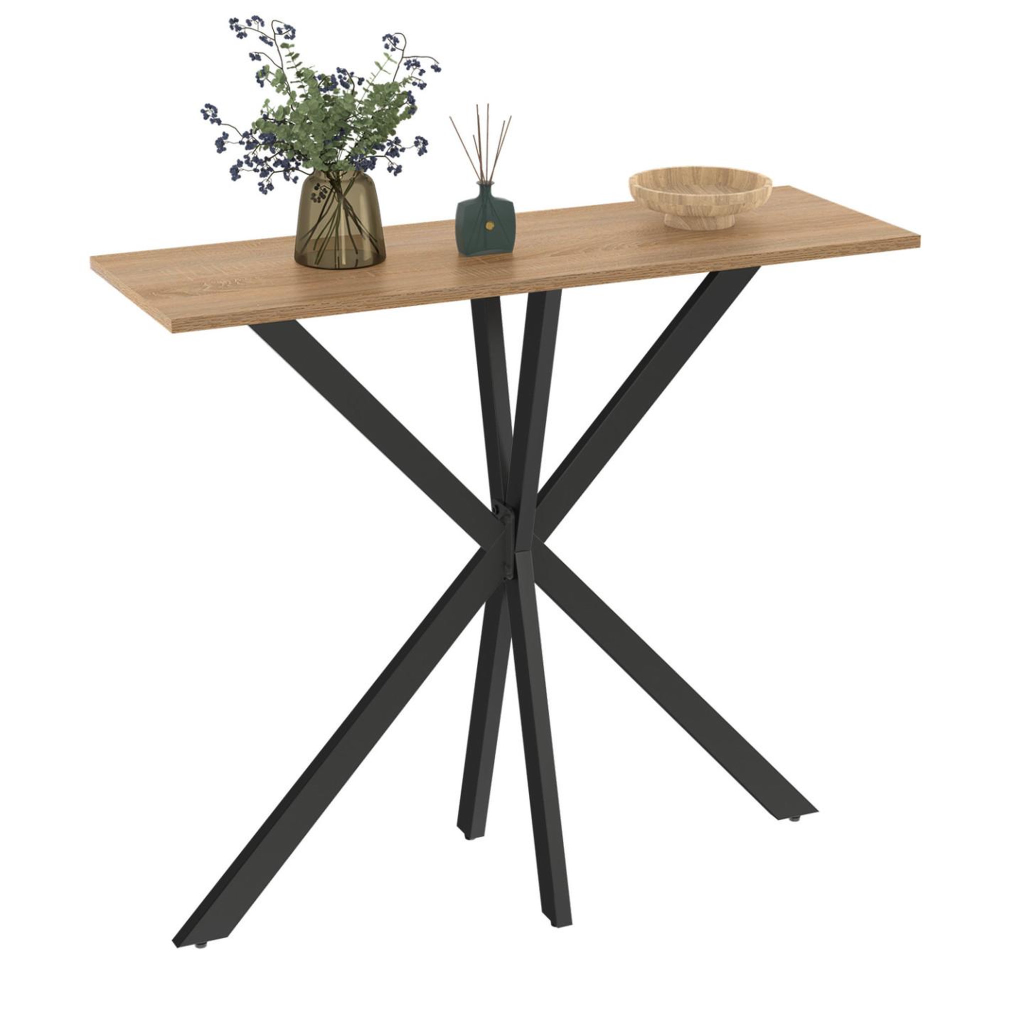 ID MARKET Console alix pied araignée bois et noir