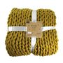 Voir la diapositive 5 : Paris Prix Plaid Déco Maille  Chunky  120x150cm Jaune