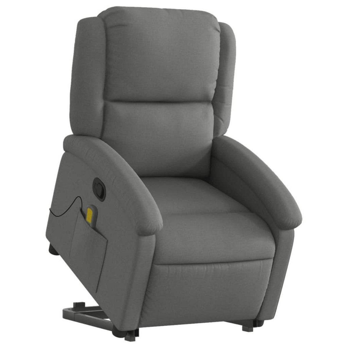 VIDAXL Fauteuil de massage inclinable Gris fonce Tissu