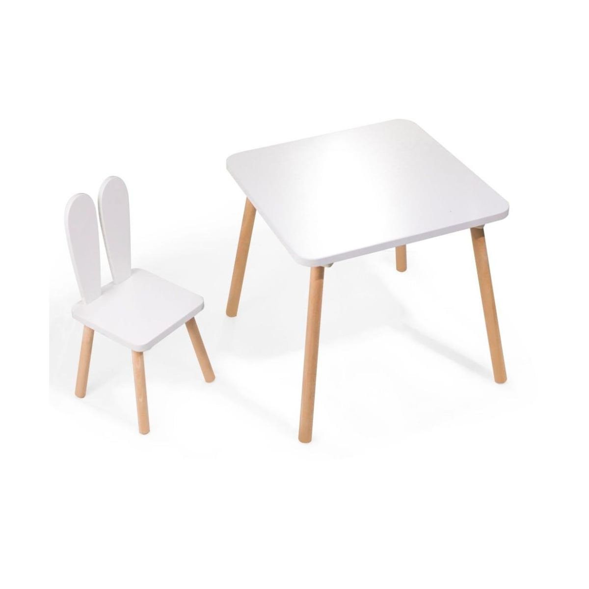 ELINELI Ensemble évolutif enfant table et chaise oreilles