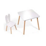 ELINELI Ensemble évolutif enfant table et chaise oreilles