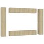 Voir la diapositive 2 : VIDAXL Ensemble de meubles TV 10 pcs Chene sonoma Bois d'ingenierie