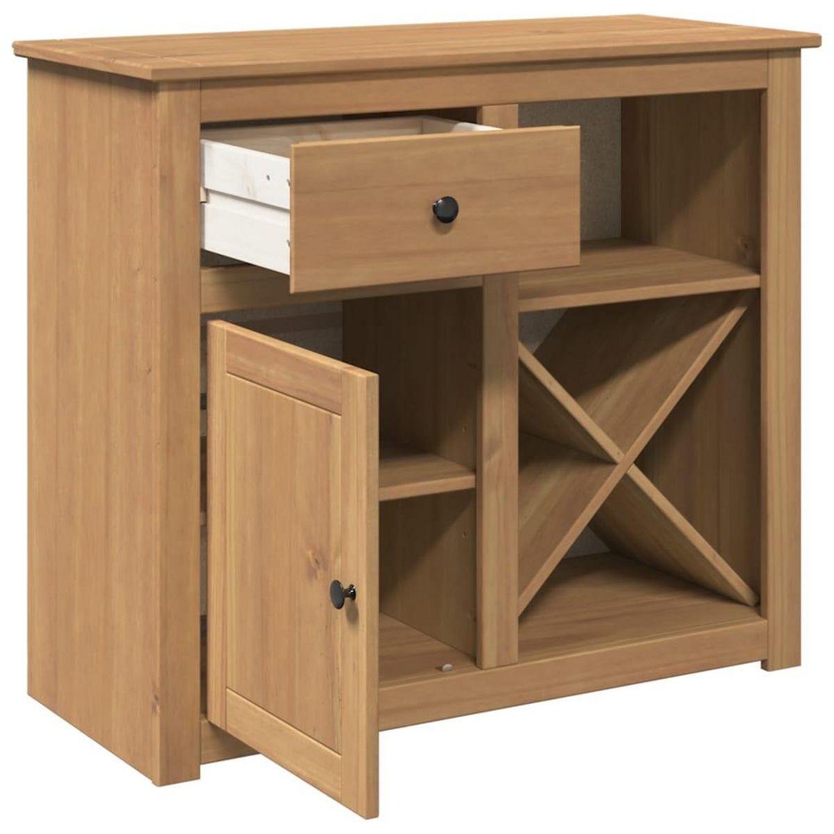 VIDAXL Buffet avec tiroir Panama 93x40x80 cm bois massif de pin