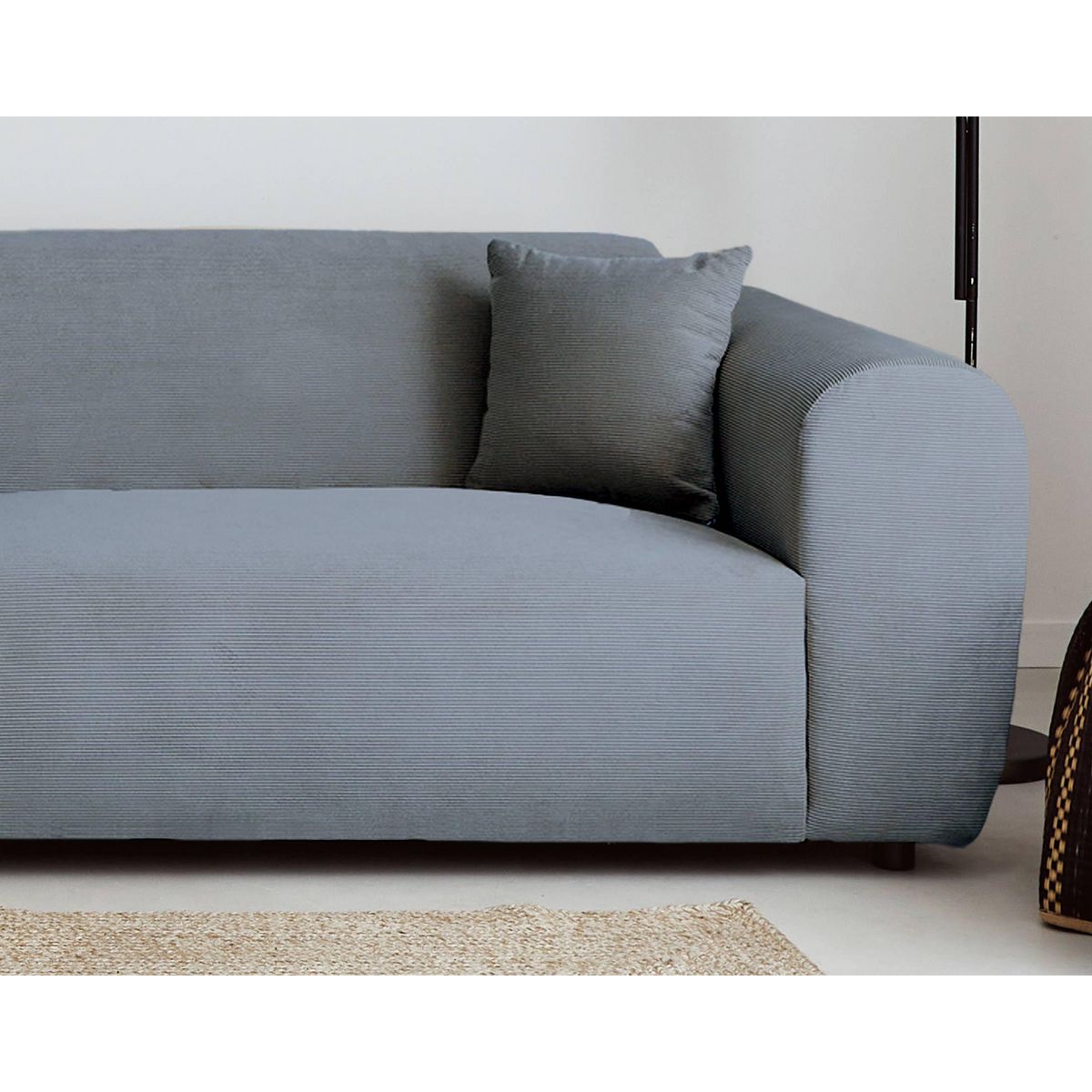 LISA DESIGN Aumance - canapé d'angle gauche 4 places - en velours côtelé