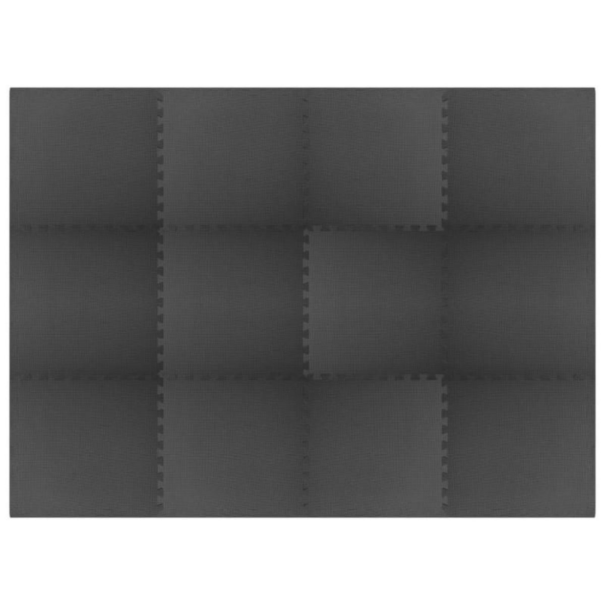 VIDAXL Tapis de sol 12 pcs 4,32㎡ Mousse EVA Noir